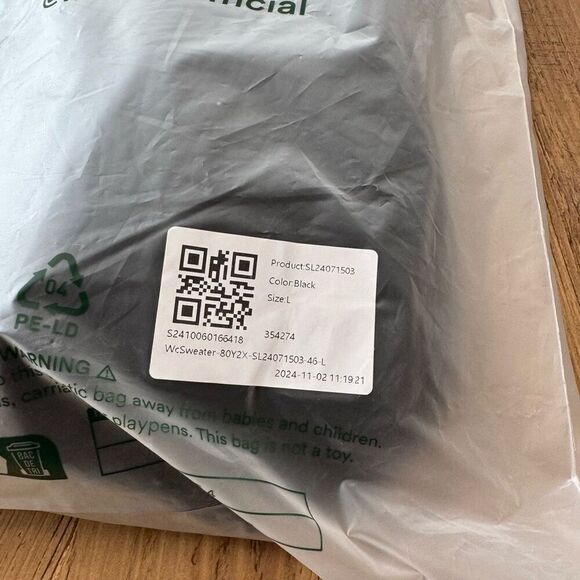 Halara Off Shoulder Long Sleeve Split Work Sweater size L - Picture 4 of 7